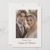 Moderne Chic Eenvoudige Dank u Kaart Foto (Voorkant)