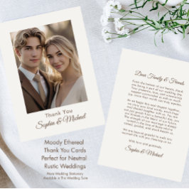 Moderne Chic Eenvoudige Dank u Kaart Foto