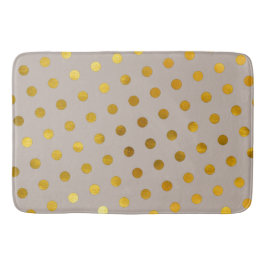 Moderne chic Elegant Simple Taupe & Gold Polka Dot Badmat