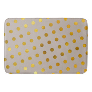Moderne chic Elegant Simple Taupe & Gold Polka Dot Badmat