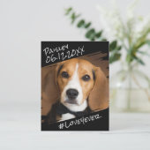 Moderne Chic Elegante Eenvoudige Zwarte Hond Aande Briefkaart (Staand voorkant)