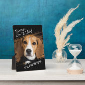 Moderne Chic Elegante Eenvoudige Zwarte Hond Aande Fotoplaat (Zijkant)