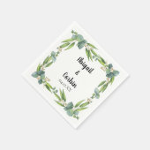 Moderne Chic Eucalyptuslijst Gepersonaliseerd Servet (Hoek)