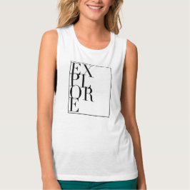 Moderne Chic Exken | Typografie | Spiertank T-shirt