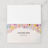 Moderne Chic Floral Place Cards Wildflower Theme Plaatskaartje (Buitenkant ongevouwen)
