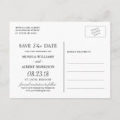 Moderne Chic Floral Save the Date Aankondigingskaart (Achterkant)