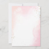 Moderne Chic Floral sparen de Uitnodiging van de D (Achterkant)