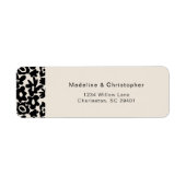 Moderne Chic Floral Wedding Retouradres Etiket (Voorkant)
