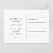 Moderne Chic Foto & Gebladerte Save the Date Aankondigingskaart (Achterkant)