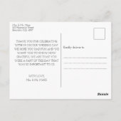 Moderne chic foto trouwkaart bedankkaart briefkaart (Achterkant)