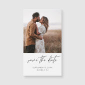 Moderne Chic Foto Verti W Save the Date-magneet SM (Voorkant)