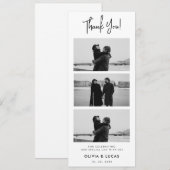 Moderne Chic Fotostrip Huwelijk Dank u (Voorkant / Achterkant)