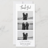 Moderne Chic Fotostrip Huwelijk Dank u (Achterkant)