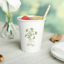 Moderne Chic Geluksdrieblad met Strik baby shower