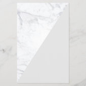 Moderne Chic Geometrisch Marmer Zilver 5.5x8.5 Flyer (Achterkant)