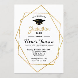 Moderne Chic Geometrische Graduation Party Kaart