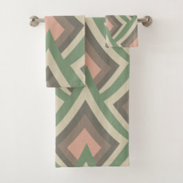 Moderne Chic Geometrische Pastelkleuren Bad Handdoek