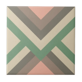 Moderne Chic Geometrische Pastelkleuren Tegeltje