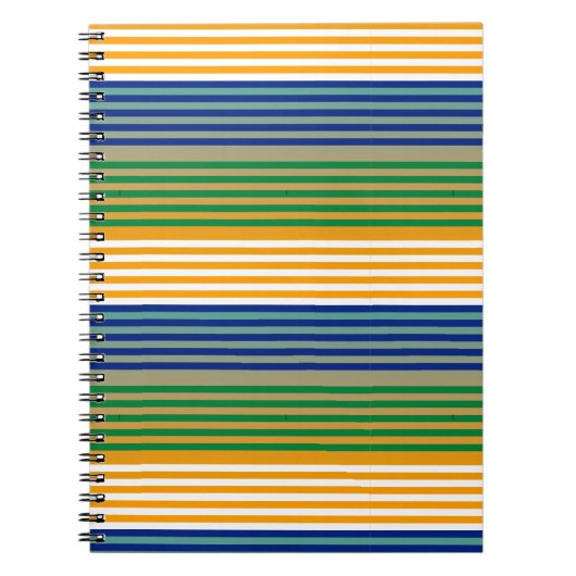 Moderne chic gestreepte notitieboek (Voorkant)