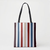 Moderne Chic Gestreepte Tote Bag (Voorkant)