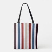 Moderne Chic Gestreepte Tote Bag (Achterkant)