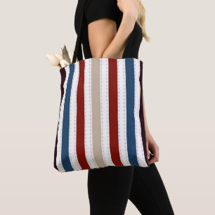 Moderne Chic Gestreepte Tote Bag