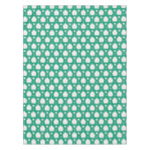 Moderne chic gestructureerd groen roze ikat patroo tafelkleed (Voorkant)