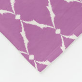 Moderne chic gestructureerd paars ikat chevron pat fleece deken (Hoek)