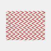 Moderne chic gestructureerd rood ikat chevron patr fleece deken (Voorkant (Horizontaal))