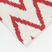 Moderne chic gestructureerd rood ikat chevron patr fleece deken (Hoek)