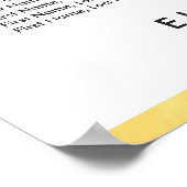 Moderne Chic Gold Floral Wedding Seating Chart Poster (Hoek)