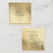 Moderne Chic Gold Folie Make-up Artist Vierkante Visitekaartje (Voorkant / Achterkant)