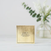 Moderne Chic Gold Folie Make-up Artist Vierkante Visitekaartje (Staand voorkant)