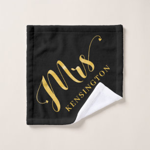 Moderne Chic Gold Folie Typografie Mevrouw Pas get Bad Handdoek