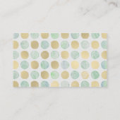 Moderne Chic Gold Stippen gasthuis vakantie Visitekaartje (Achterkant)