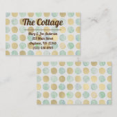 Moderne Chic Gold Stippen gasthuis vakantie Visitekaartje (Voorkant / Achterkant)