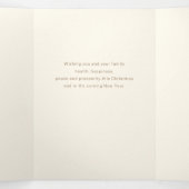 Moderne Chic Gold Strokes met Diamond Shaped Photo Drieluik Kaart (Binnenkant midden)