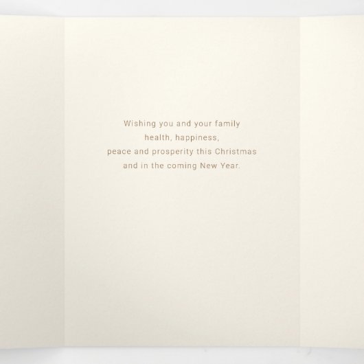 Moderne Chic Gold Strokes met Diamond Shaped Photo Drieluik Kaart (Binnenkant midden)