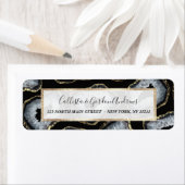 Moderne chic Gold White Agate Geode Stones Etiket (Insitu)