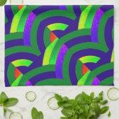 moderne chic green/marineschoorters theedoek (Gevouwen)