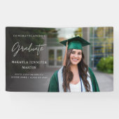 Moderne chic H foto 2 Afstuderen banner - zwart (Horizontaal)