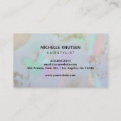 Moderne Chic Hair Stylist Schoonheidssalon Opal St Visitekaartje (Achterkant)