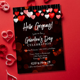 Moderne Chic Hallo Schitterende Galentine's Day-fe Kaart