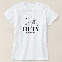 Moderne Chic Hallo Vijftig 50ste Verjaardag Custom
