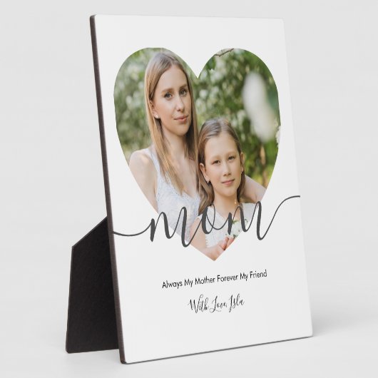 Moderne chic Heart Shaped Photo Gift for ma Fotoplaat (Zijkant)