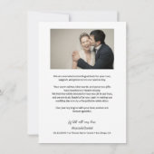 Moderne Chic Heart Wedding Fotocollage Bedankkaart (Achterkant)