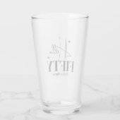Moderne Chic Hello Fifty 50ste verjaardag op maat Glas (Achterkant)