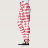 Moderne Chic Hipster Pink Harlequin Pattern Mode Leggings (Links)