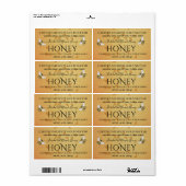 Moderne Chic Honey Persoonlijk Etiket (Full Sheet)