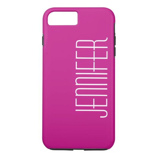 Moderne Chic Hot Roze, Minimalistisch, Jumbo Naam Case-Mate iPhone Case (Achterkant)